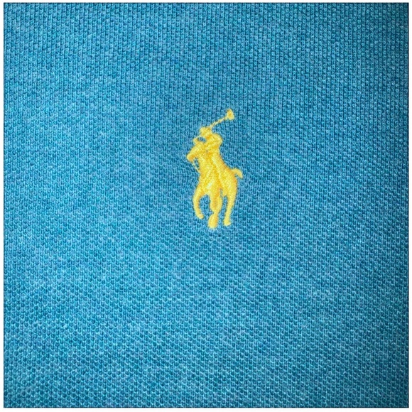 Polo Ralph Lauren Shirt Mens XXL Teal Short Sleeve Pony Logo Pique Cotton Mesh - Picture 7 of 7